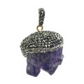 Crazy Hot Amethyst Kristall Druzy Edelstein für Halskette